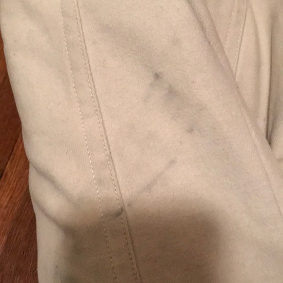 GAP Wool Pea Coat Ivory with striped lining - Picture 8 of 8